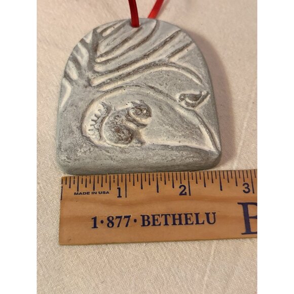 Vintage Signed Isabel Bloom Lot Set 2 Christmas Ornaments Cast 1989 1991 - Picture 7 of 7